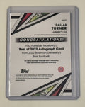 Dallas Turner RC Auto - 2022-23 Bowman's Best University Best of Football #BA-DT