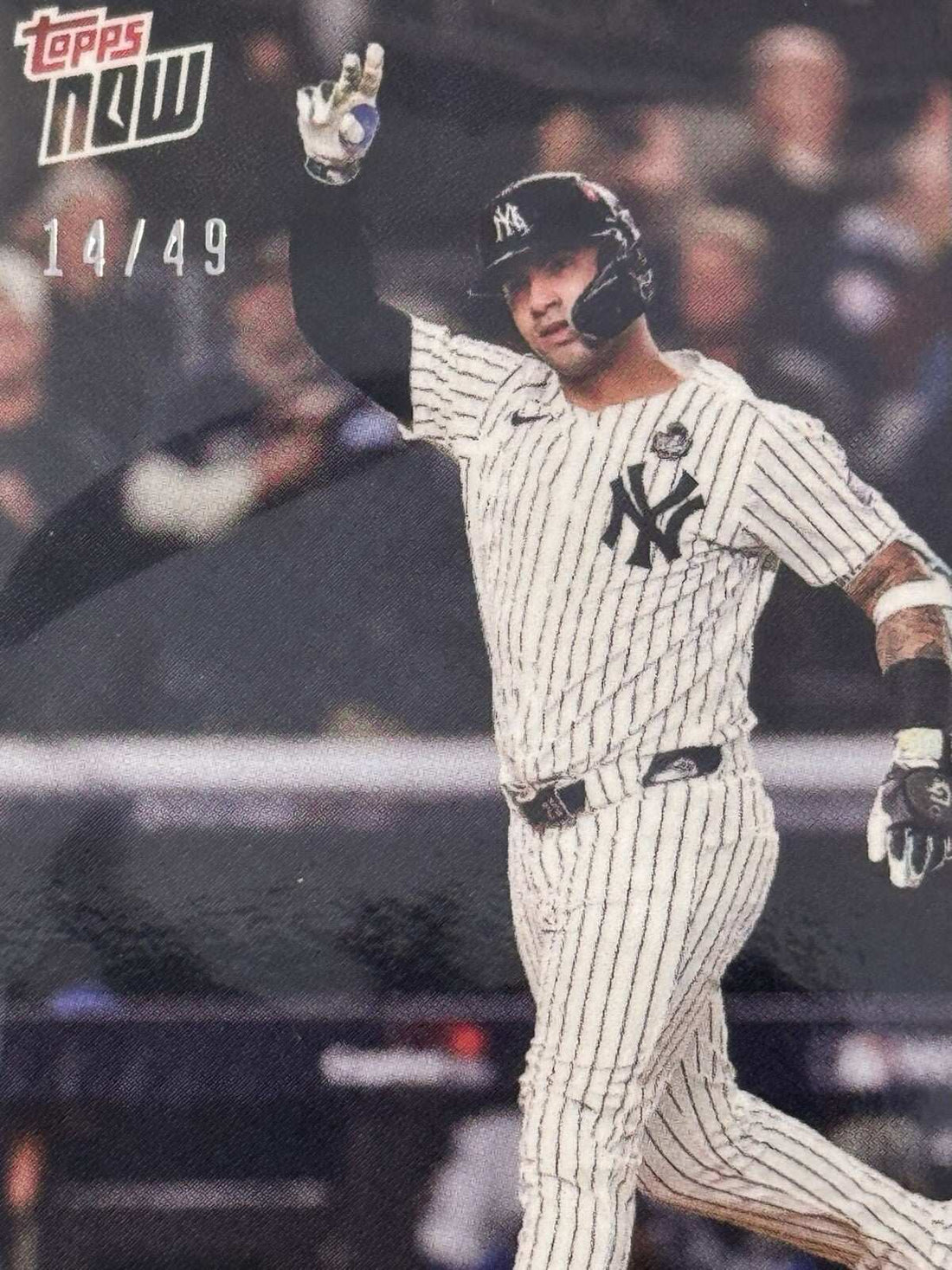 2024 Topps Now 1449 Glaber Torres Yankees World Series 3-run HR limited edition card