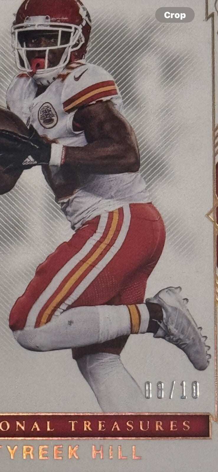 Tyreek Hill 2017 Panini National Treasures NFL card 8/10 purple parallel Kansas City Chiefs collectible