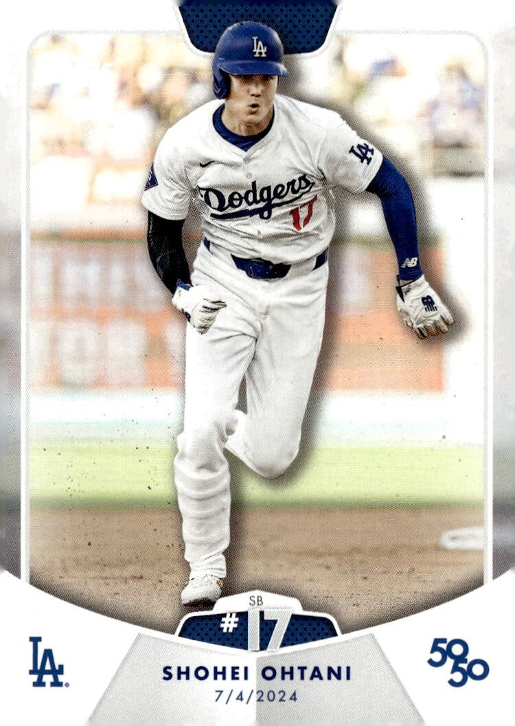 50/50 LIMITED EDITION! Shohei Ohtani MLB LA Dodgers 2024 TOPPS NOW Season #SB 17