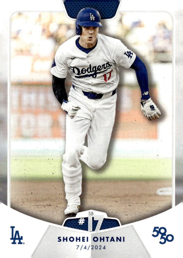 50/50 LIMITED EDITION! Shohei Ohtani MLB LA Dodgers 2024 TOPPS NOW Season #SB 17