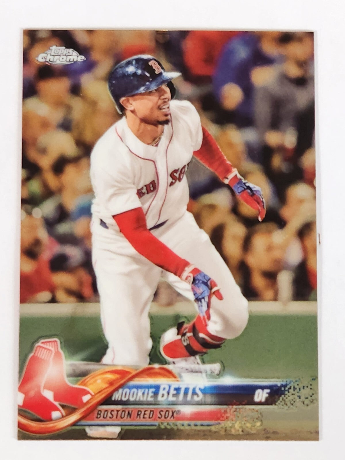 2018 Topps Chrome Baseball Mookie Betts* MLB Boston Red Sox - Baseball Card #183