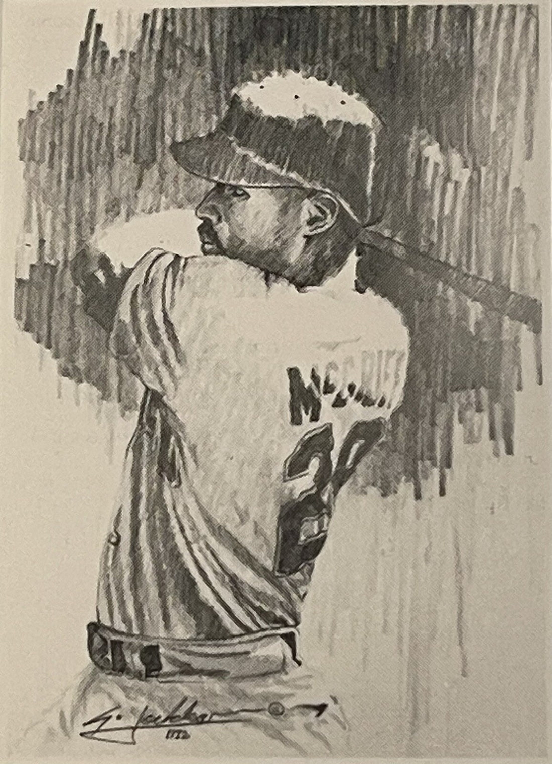 1992 Memory Makers Gene Locklear draws Fred McGriff Promo Card 3062/5000 MINT!