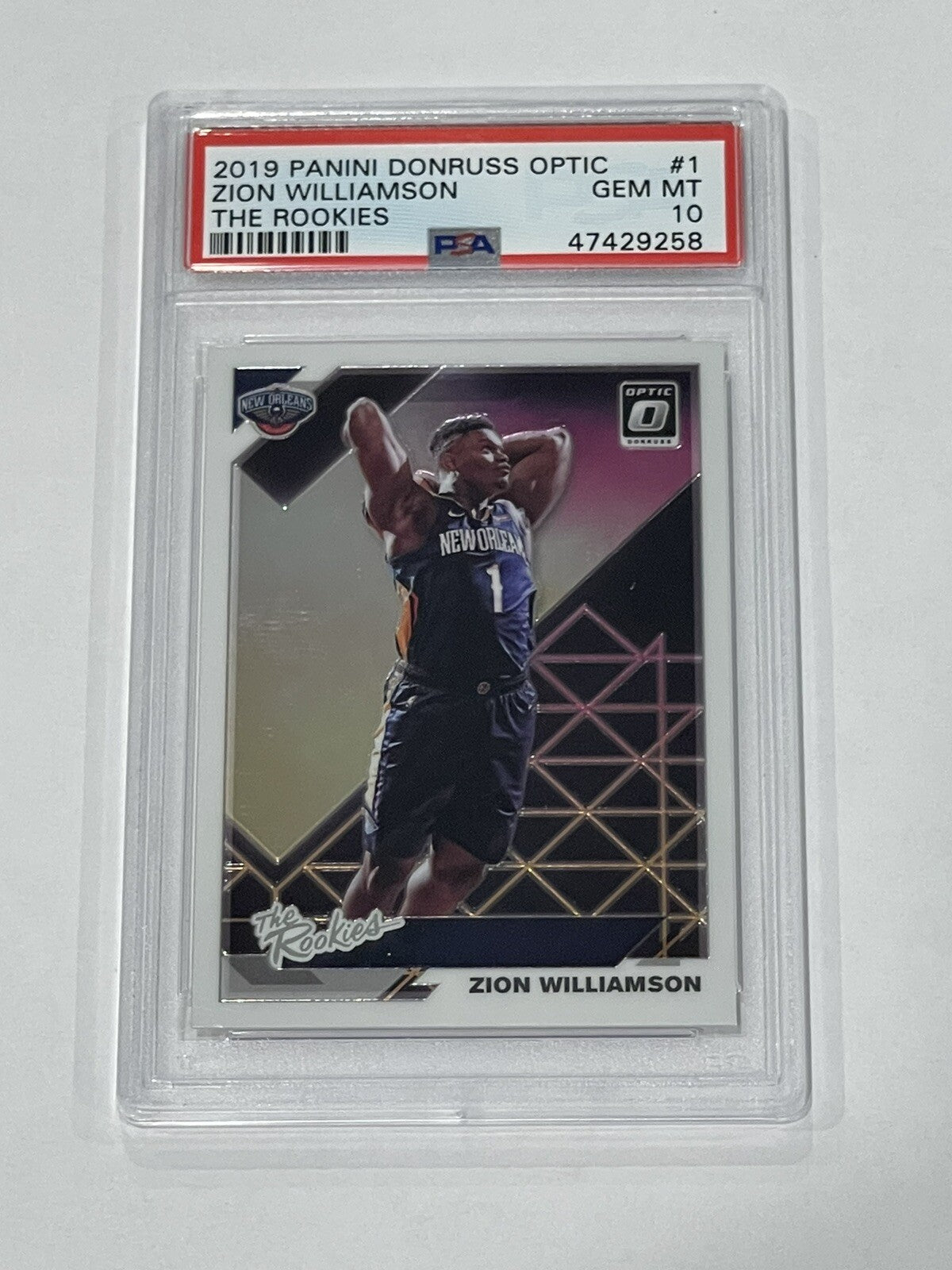 2019 Panini Donruss Optic The Rookies Zion Williamson Card #1 PSA 10 GEM NBA RC*