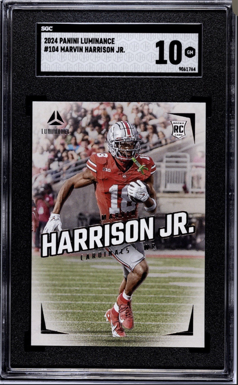 2024 Panini Luminance - Rookies Marvin Harrison Jr. RC NFL Cardinals #104 SGC 10