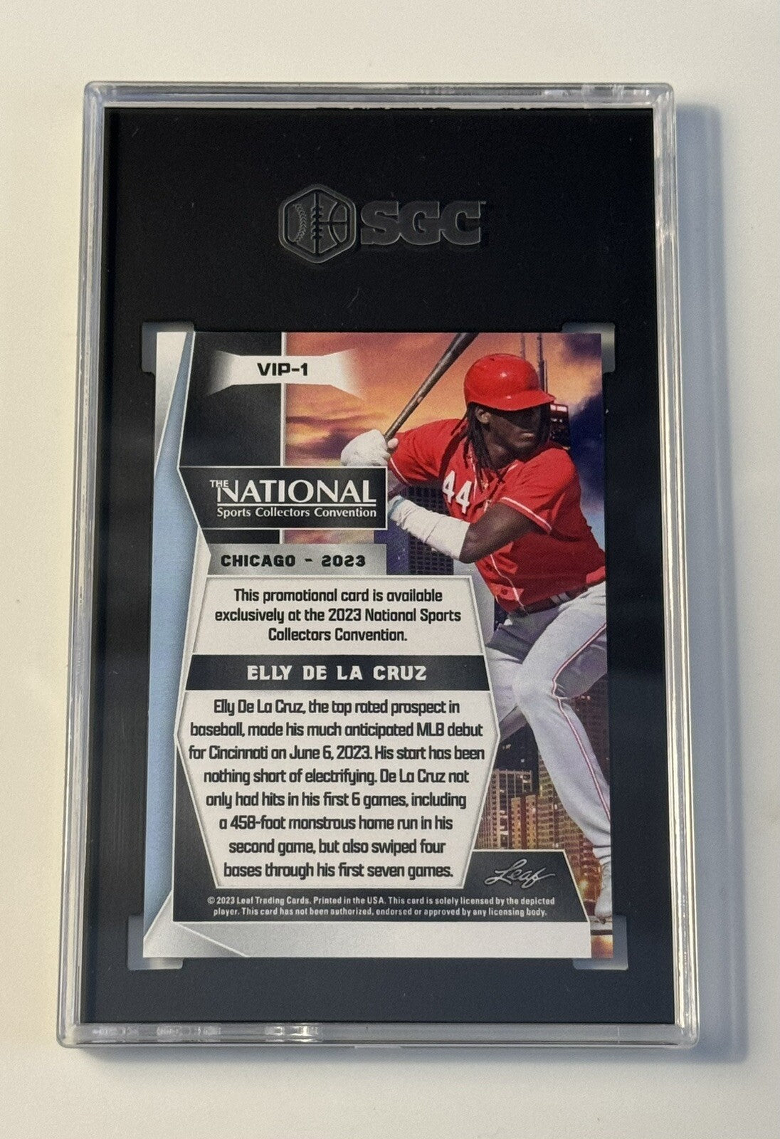 2023 Lead National Convention ELLY DE LA CRUZ VIP-1 VIP Cincinnati Reds - SGC 10
