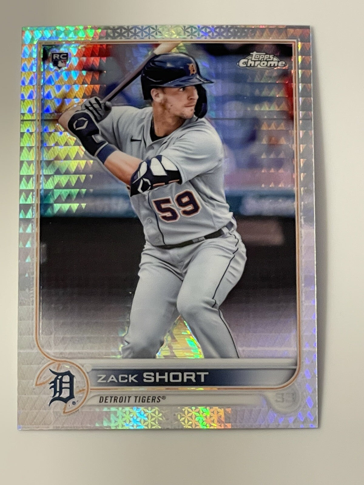 2022 Topps Chrome ZACK SHORT RC Prizm Refractor Detroit Tigers #86 MLB MINT!