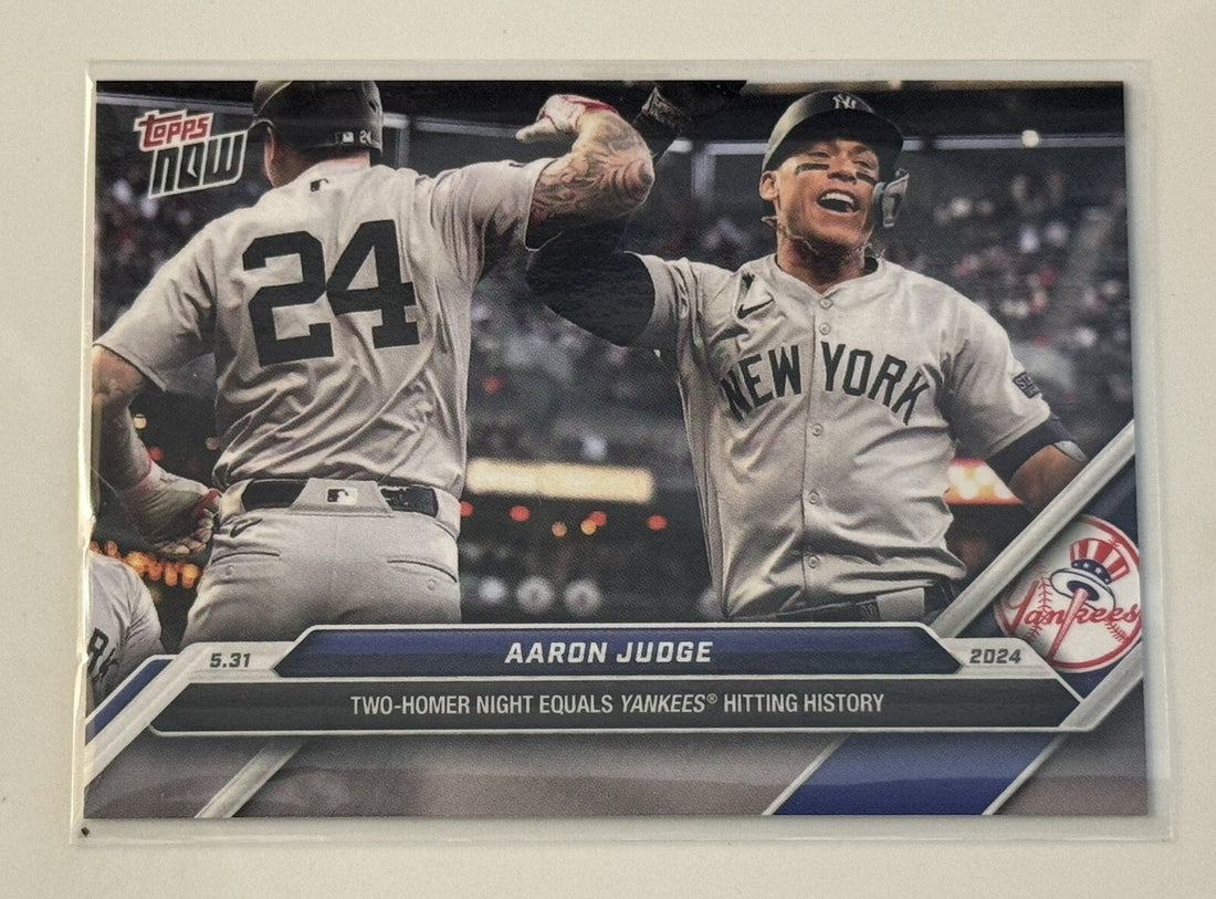 Aaron Judge - 2024 MLB TOPPS NOW Card 249 - Surpasses Gehrig NY Yankees History*