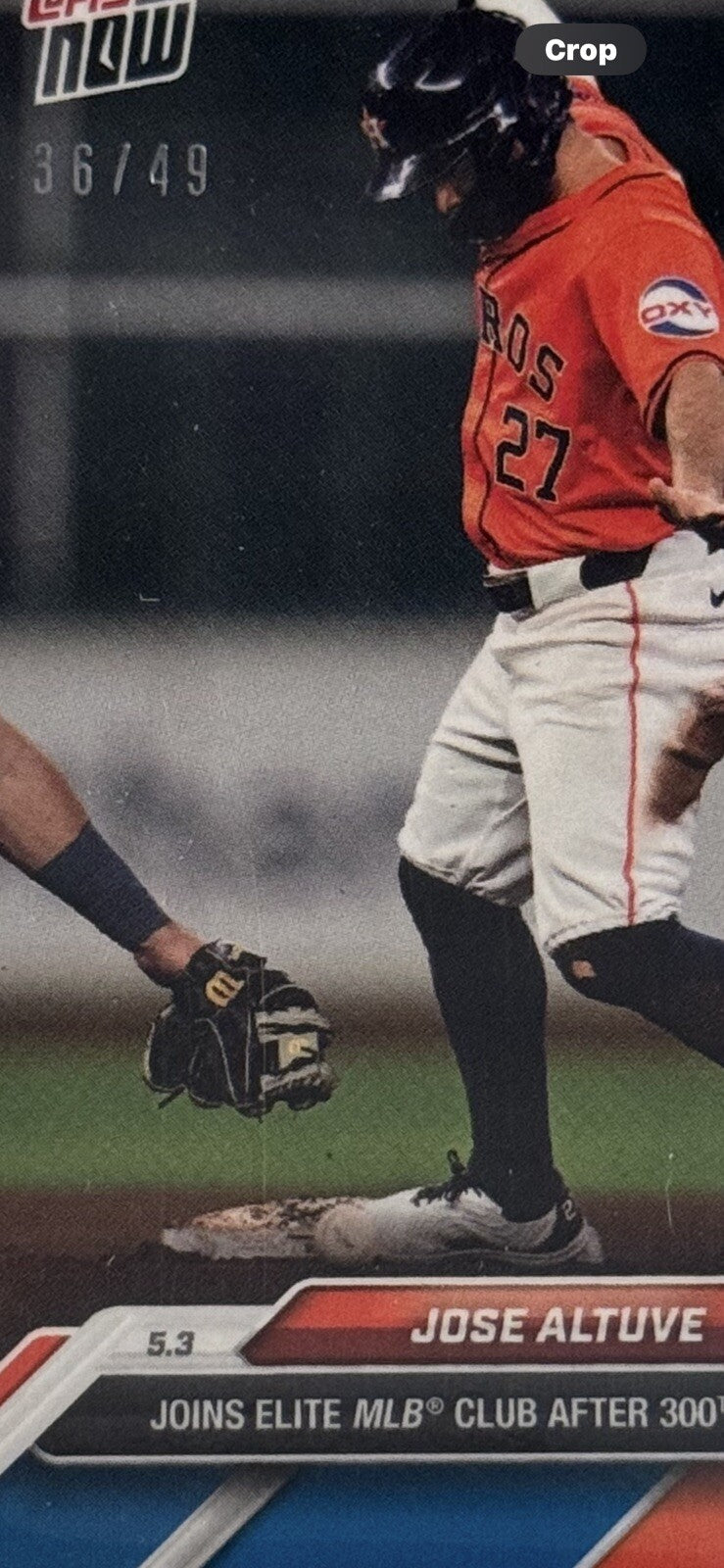 36/49* 2024 Topps Now Jose Altuve MLB Houston Astros 300th Steal #151 - IN HAND!