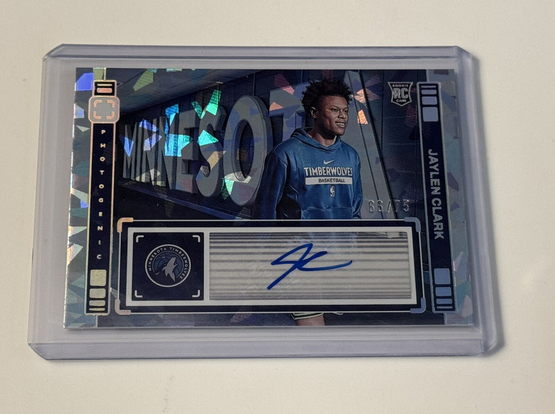 2023-24 Panini Photogenic 66/75 Jaylen Clark RC* Autograph* - NBA TWolves Rookie