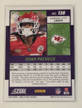 ISIAH PACHECO 2024 Panini Score Halloween Orange Pumpkins NFL KC Chiefs Card 138
