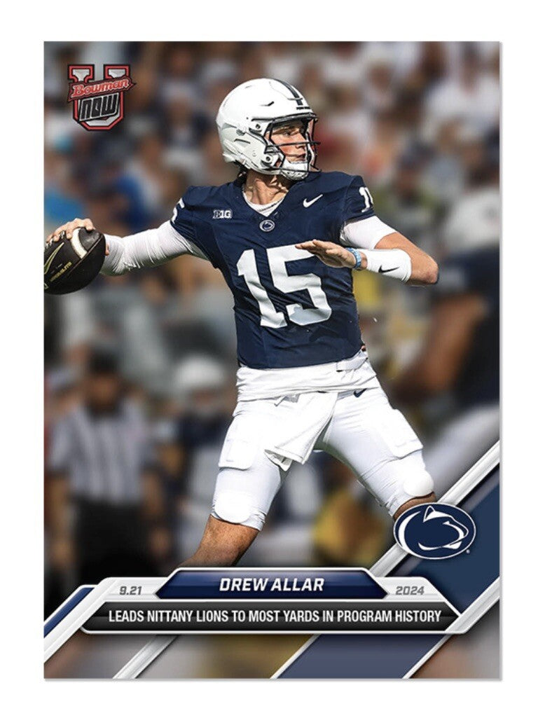 Drew Allar RC* Penn State Lions Limited - 2024 Bowman U Topps Now Rookie Card 15