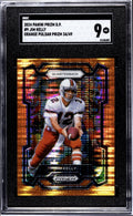 34/49* 2024 Panini Prizm Draft Picks Orange Pulsar Jim Kelly NFL Bills HOF SGC 9