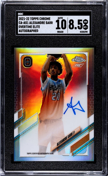 2021-22 Topps Chrome OTE Autograph Alexandre Sarr RC NBA Wizards #CA-AS1 SGC 8.5