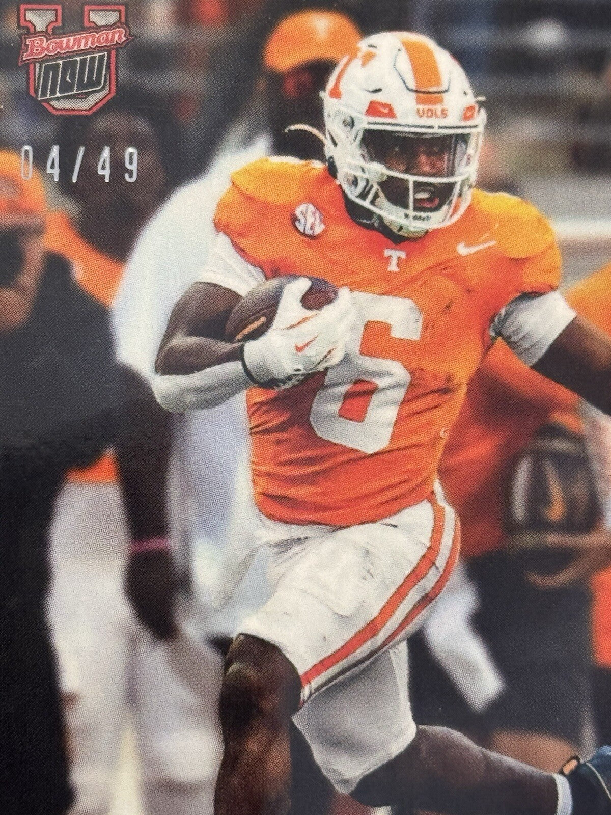 4/49* Dylan Sampson RC Ties Vols TD Record 2024 Bowman U Now Football #30 READY!