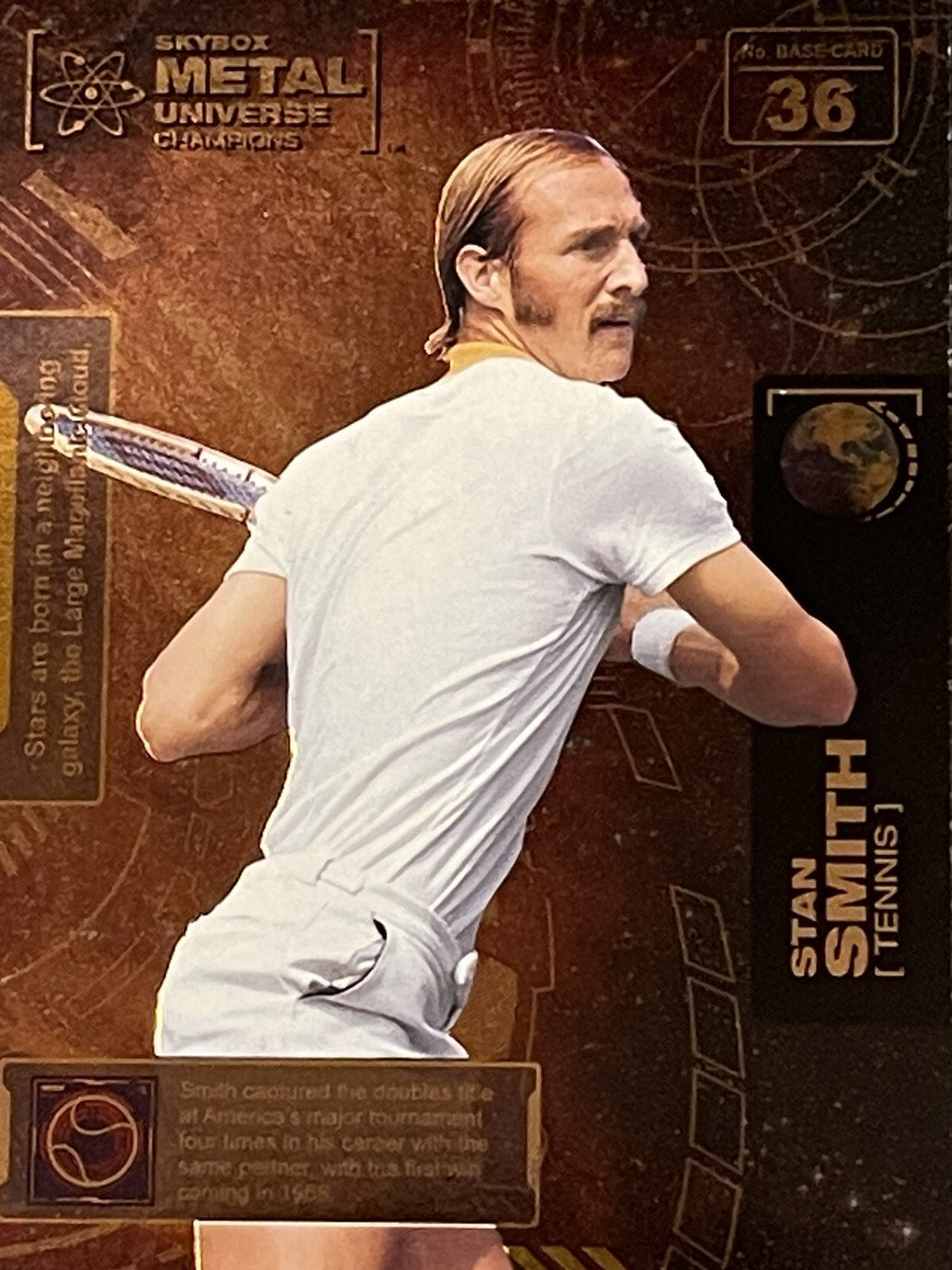 2021 Skybox Metal Universe Champions Stan Smith Copper Tennis Card #36  MINT!