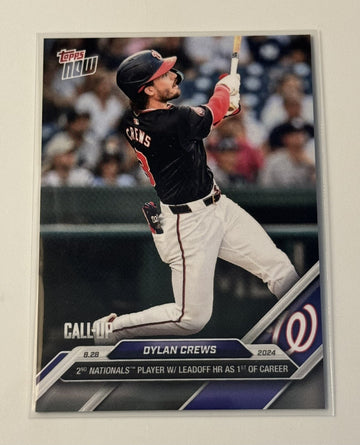 Dylan Crews* 2024 Topps Now Call-Up MLB Washington Nationals Rookie Parallel 607