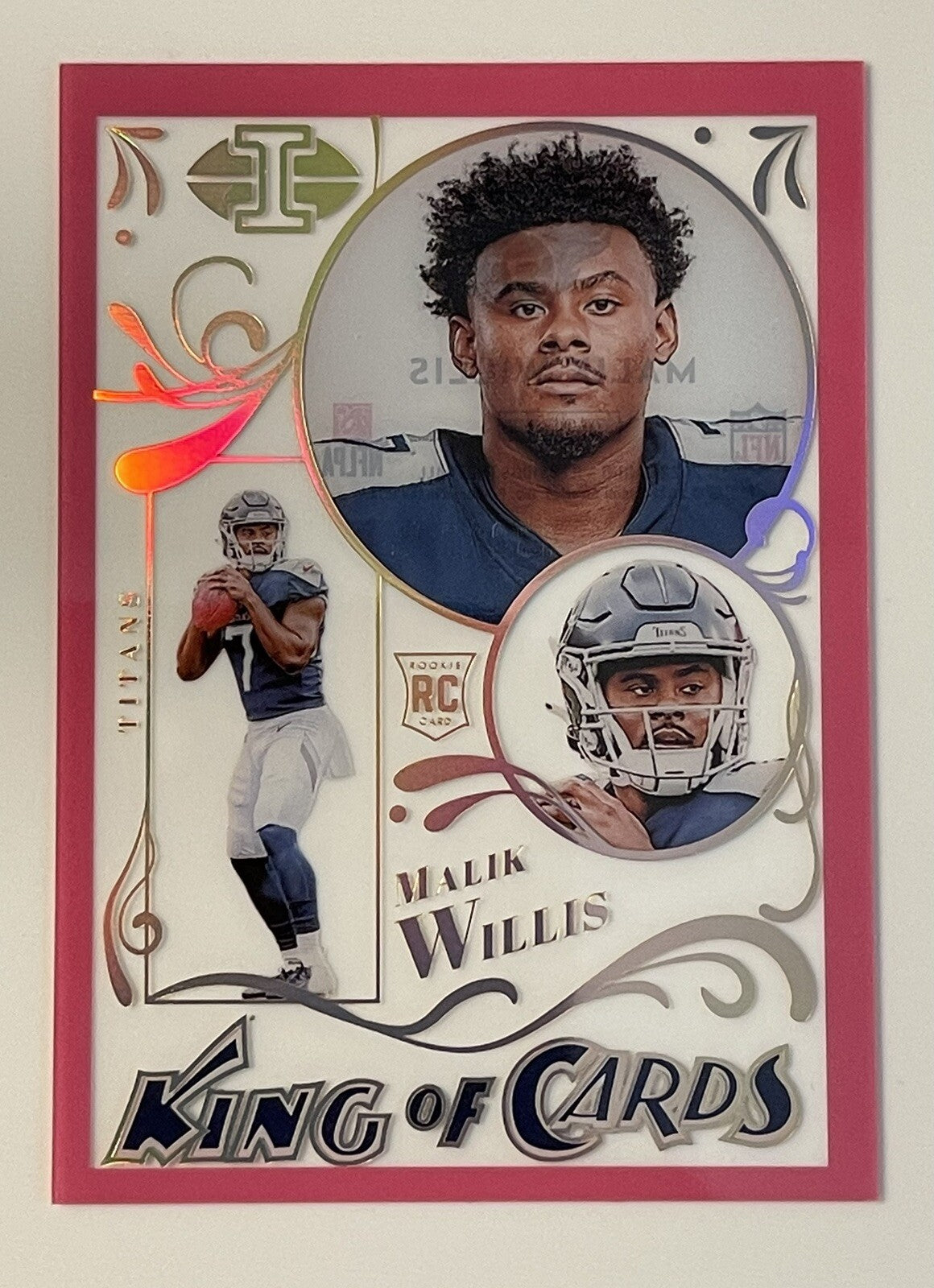 2022 Illusions Malik Willis* RC -338/399 King of Cards Pink Rookie RC* - Texans*