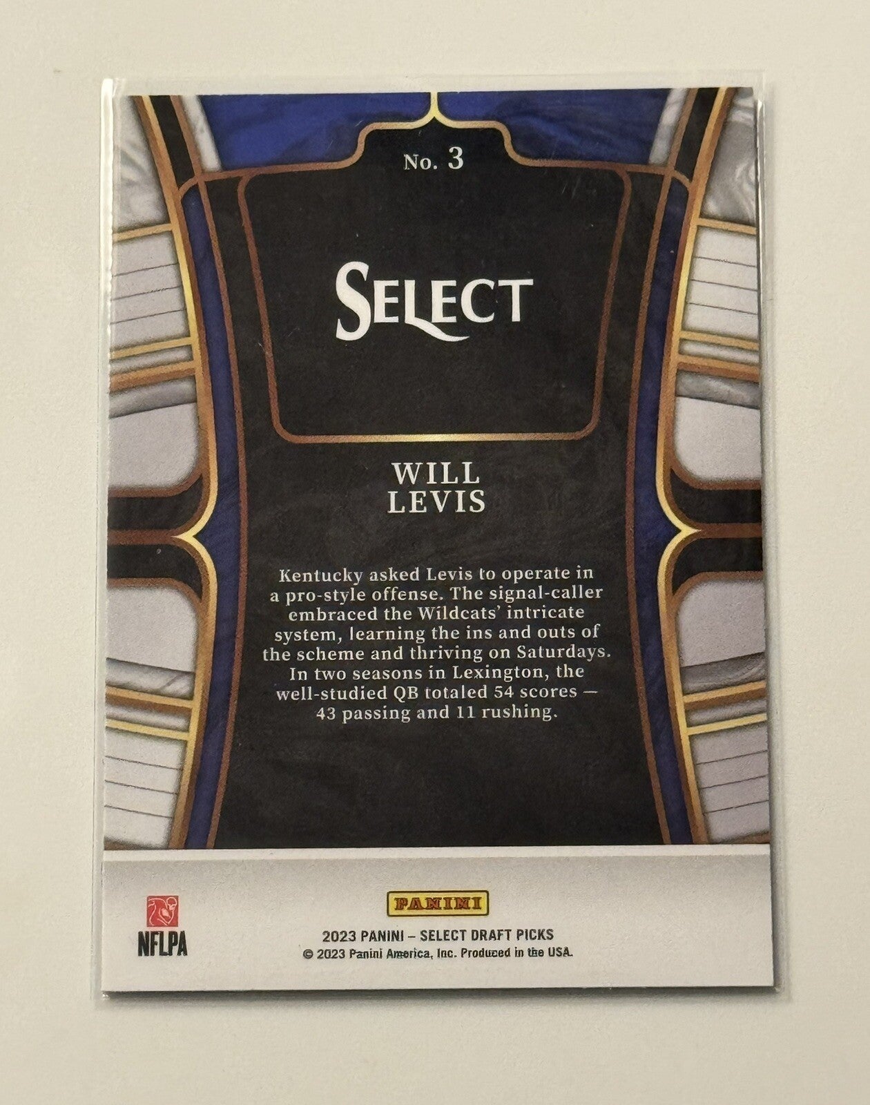Will Levis RC - 2023 Panini Select Draft Picks - Concourse Blue #3 - NFL Titans*