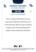 50/50 LIMITED EDITION! Shohei Ohtani MLB LA Dodgers 2024 TOPPS NOW Season #SB 20