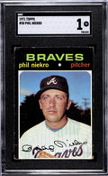 1971 Topps PHIL NIEKRO* MLB Atlanta Braves Baseball Card #30 HOF Legend - SGC 1