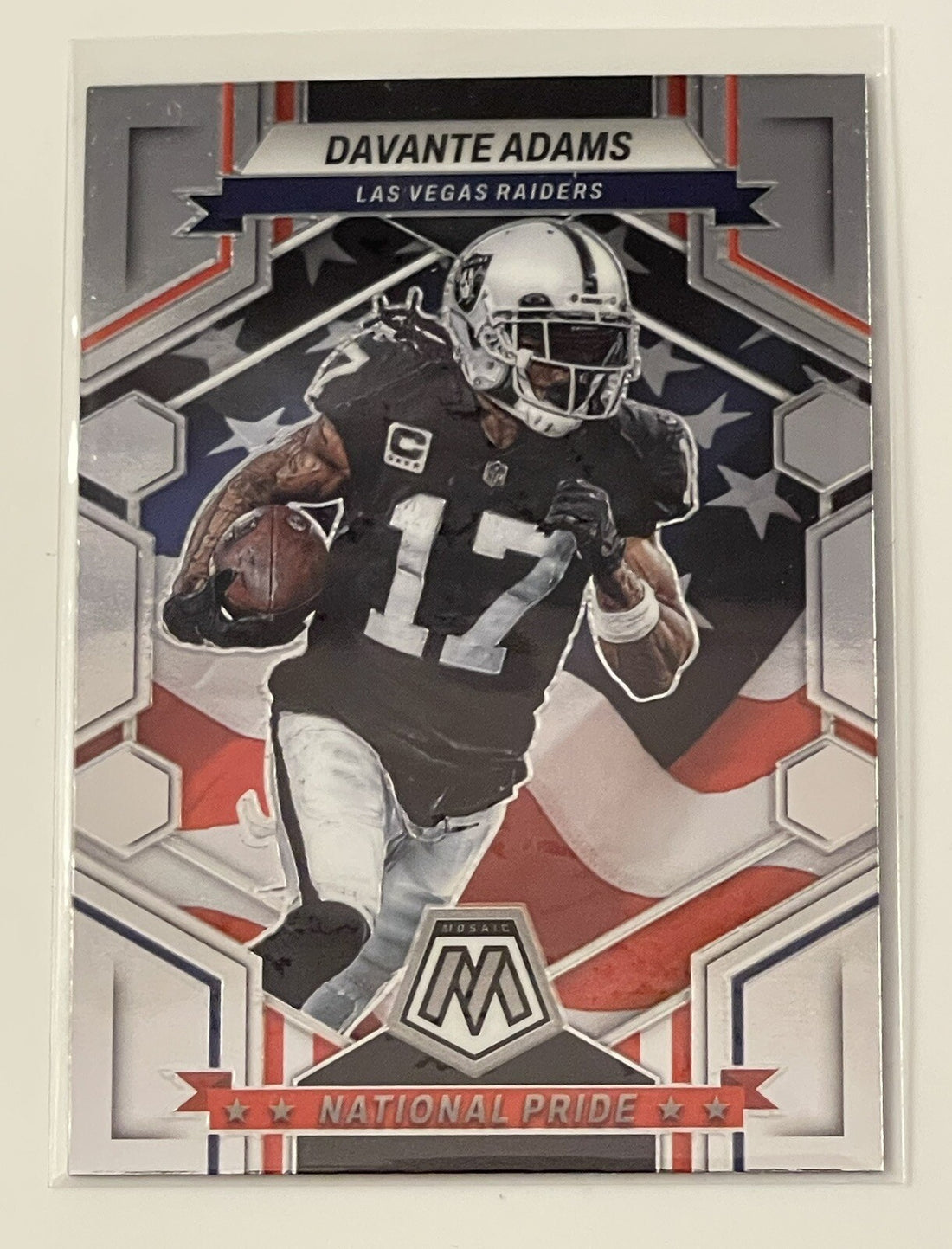 2023 Panini Mosaic National Pride Davante Adams Football card 266 NFL LV Raiders