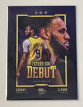 FATHER/SON DEBUT* 2024 Topps NOW Lebron James/Bronny James #1 LA Lakers - READY!
