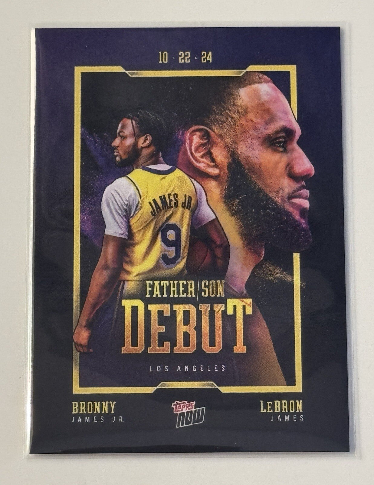 FATHER/SON DEBUT* 2024 Topps NOW Lebron James/Bronny James #1 LA Lakers - READY!