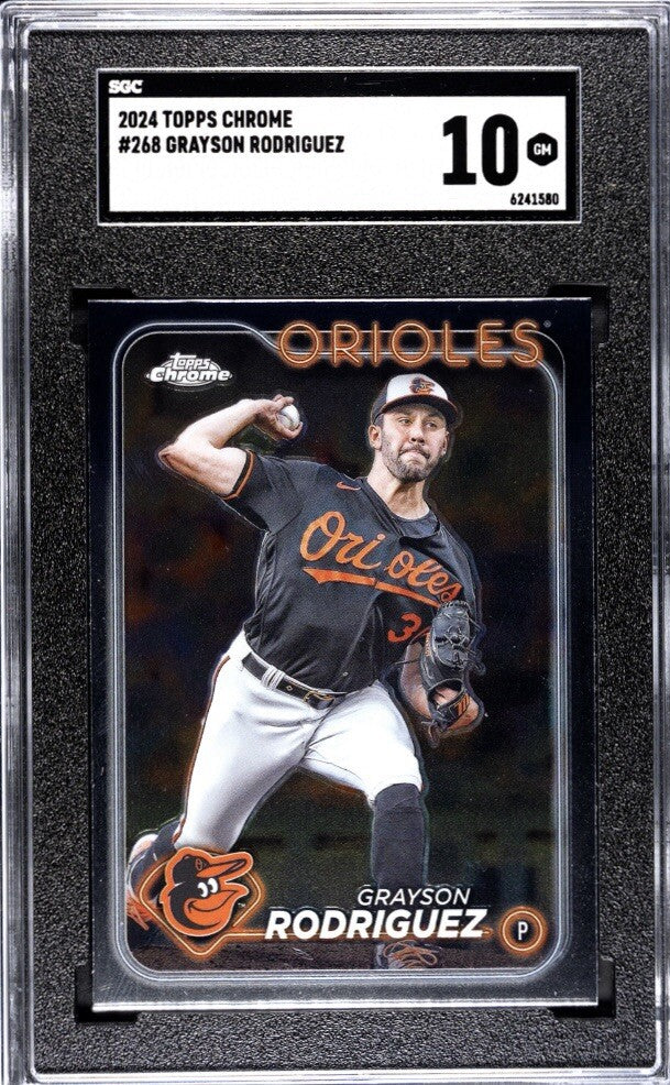 2024 Topps Chrome Grayson Rodriguez MLB Baltimore Orioles Baseball #268 - SGC 10
