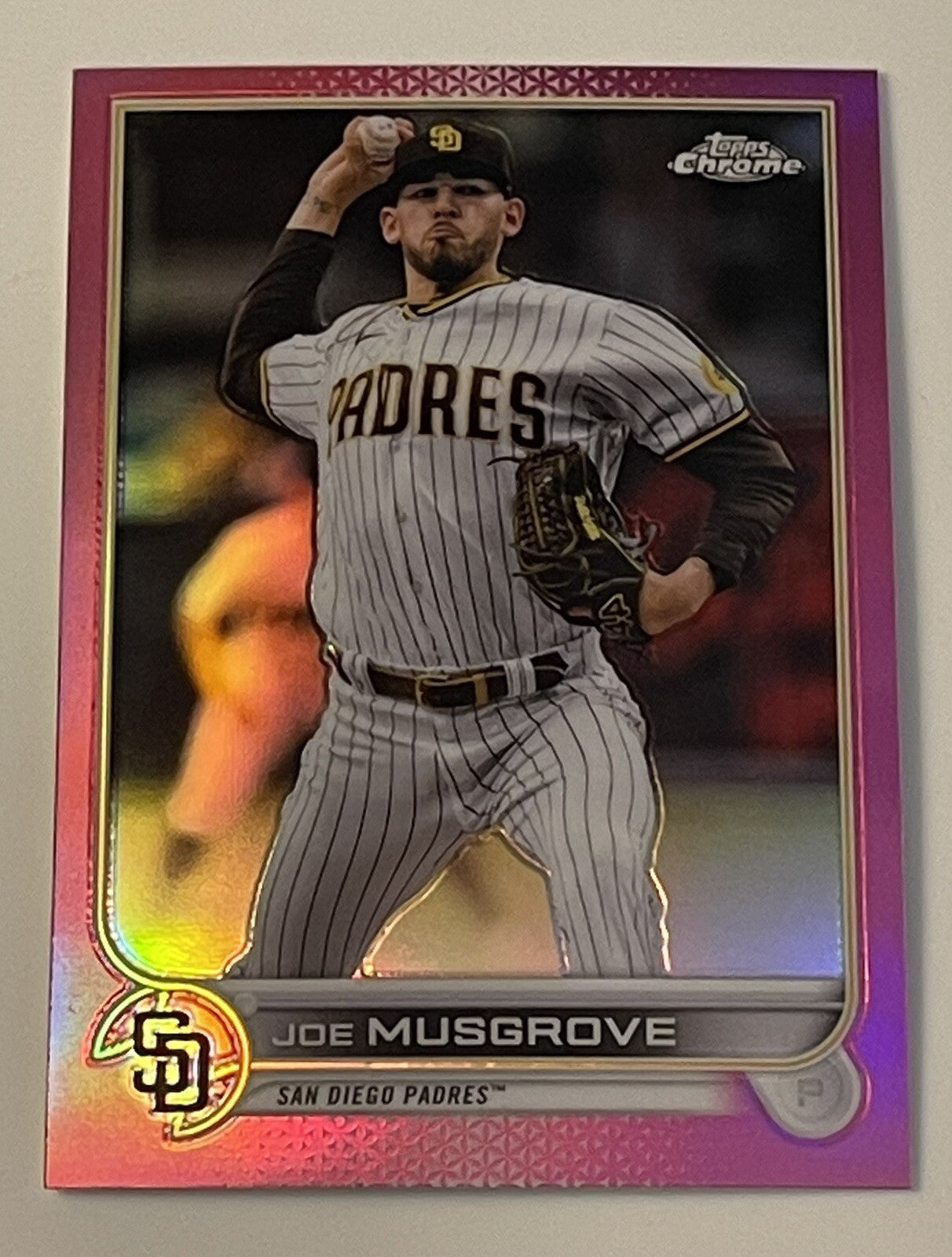 Joe Musgrove 2022 Topps Chrome Card #11, Pink Refractor, San Diego Padres MINT!