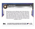 Houston Astros - 2022 TOPPS NOW MLB No Hitter* World Series Champions Card #1150