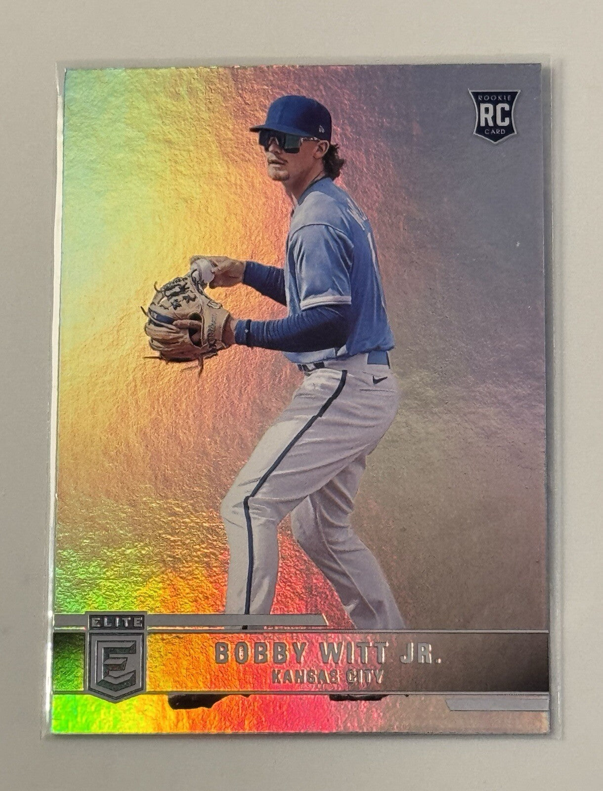 2022 Panini Chronicles Elite Bobby Witt Jr RC Refractor - KC Royals Rookie Star!