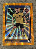 Jesper Karlsson RATED ROOKIE orange laser card #199 2021 Panini Donruss mint