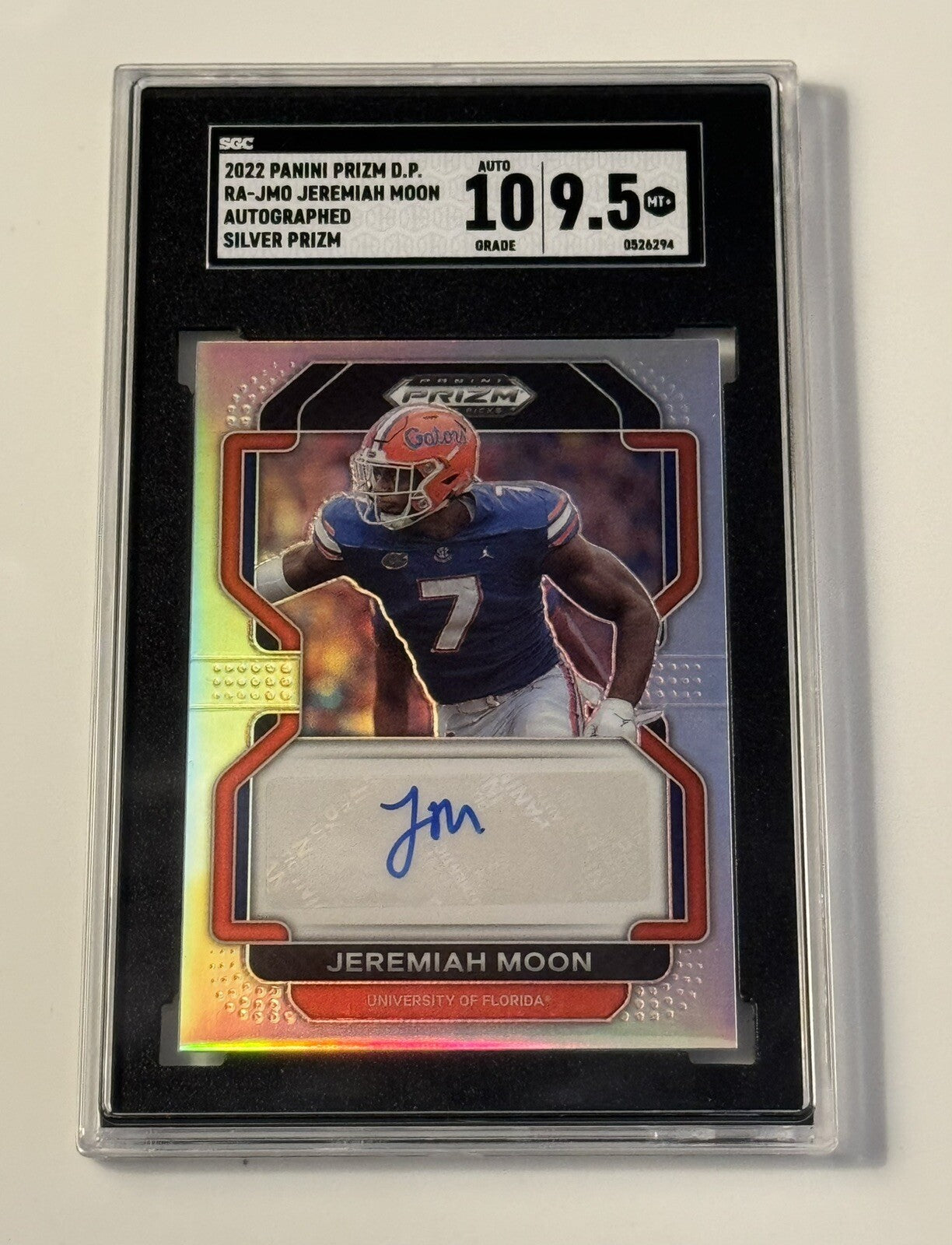 Jeremiah Moon RC Auto 2023 Prizm Draft Picks Pulsar Auto RA-JMO Steelers SGC 9.5