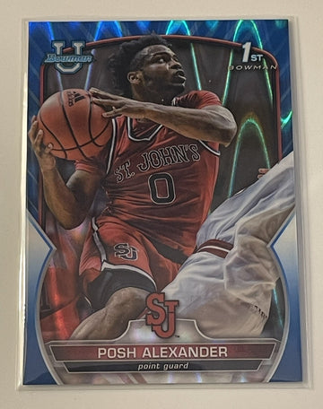 2022-23 Bowman University Chrome POSH ALEXANDER RC 7/199 -1st Purple Shimmer #64