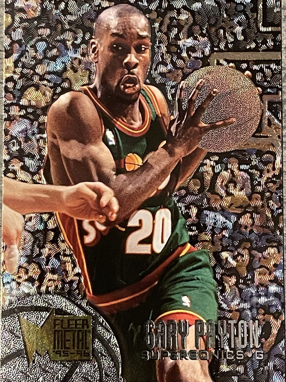 Gary Payton 1995-96 Fleer Metal #193 NBA SuperSonics MINT!