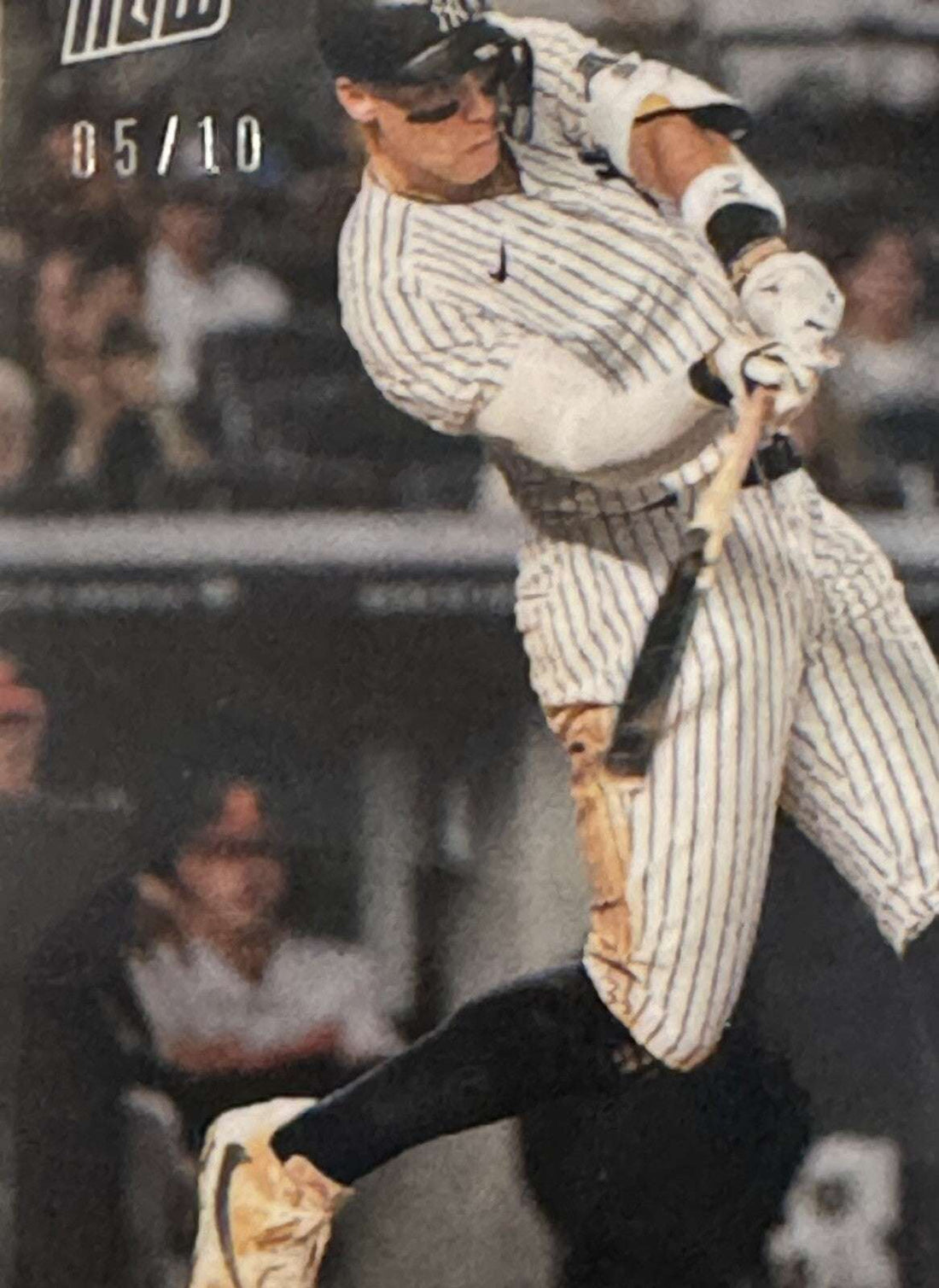 Aaron Judge 2024 MLB Topps NOW card #764 showing 58th home run with Yankees uniform, limited edition 5/10 collectible