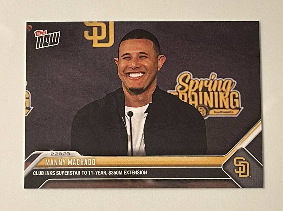2023 Topps Now Spring Training Manny Machado $350M 11-year contract baseball card