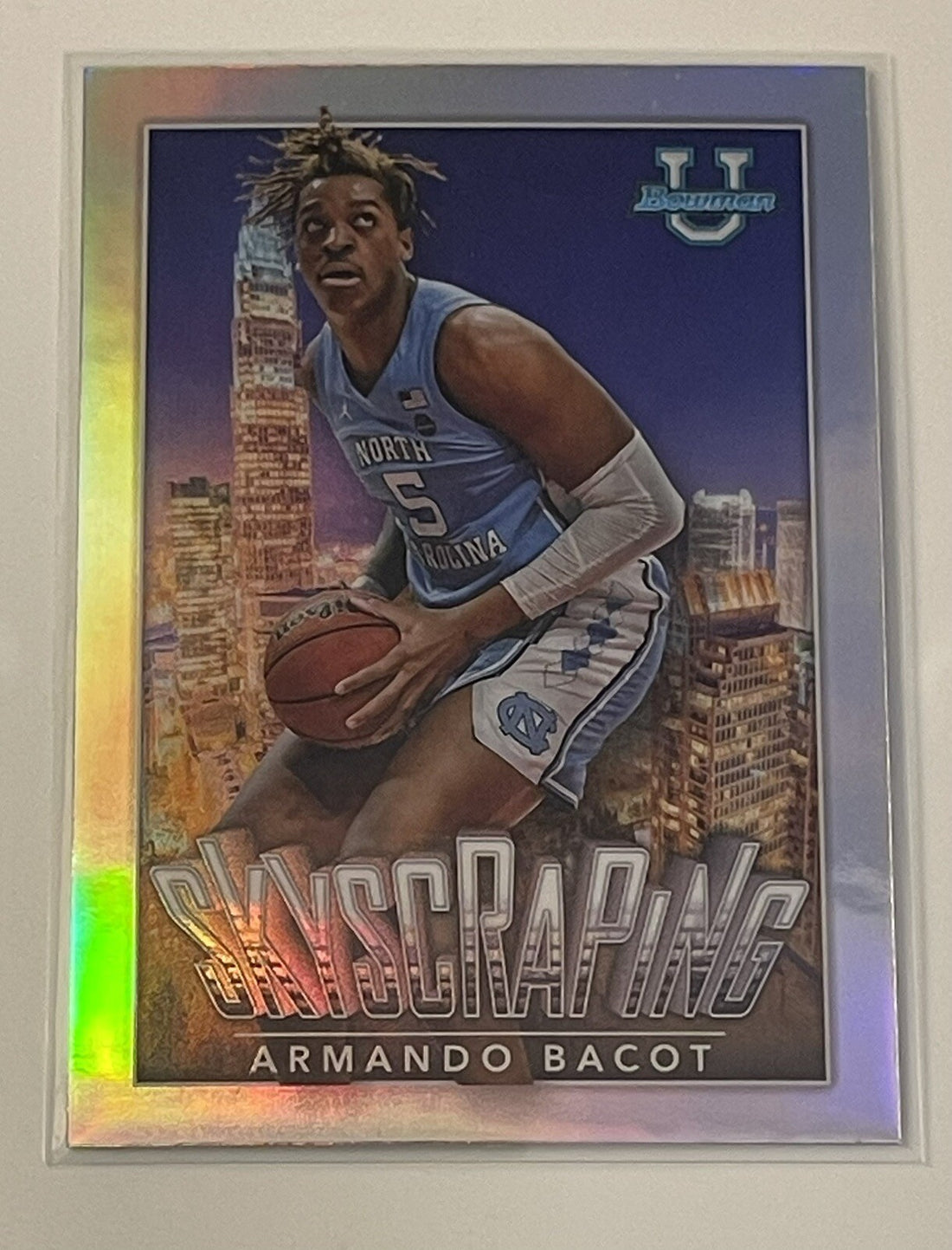 2022-23 Bowman University Chrome Armando Bacot RC 1st Bowman  #S-11 NC Tar Heels