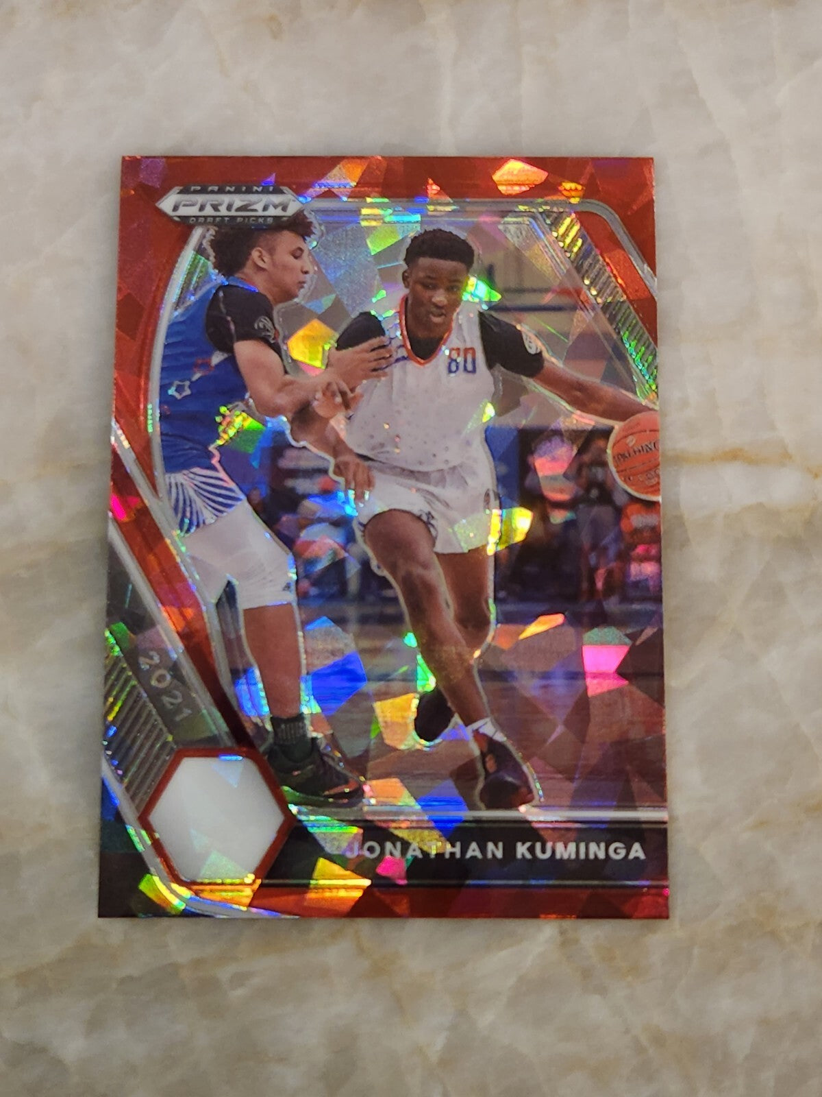 Jonathan Kuminga 2021 Panini Prizm Draft Picks # 5 Red Ice Prizm NBA G League