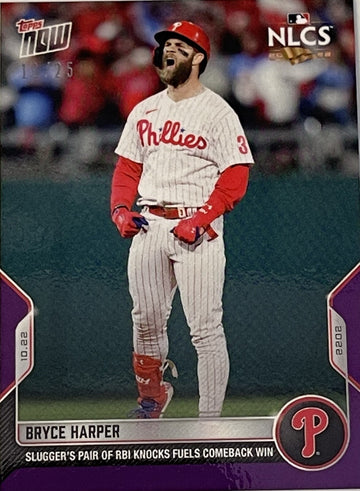 Bryce Harper* 13/25 2022 MLB TOPPS NOW 2 HR NLCS Card #1118 MLB Phillies - NLCS*