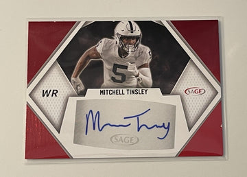 2023 Sage High Series Mitchell Tinsley Sage RC Auto Card #A-MT - NCAA Penn State