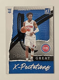 SADDIQ BEY RC - 2020-21 Donruss Great X-Pectations Rookie Card #19 - NBA Pistons