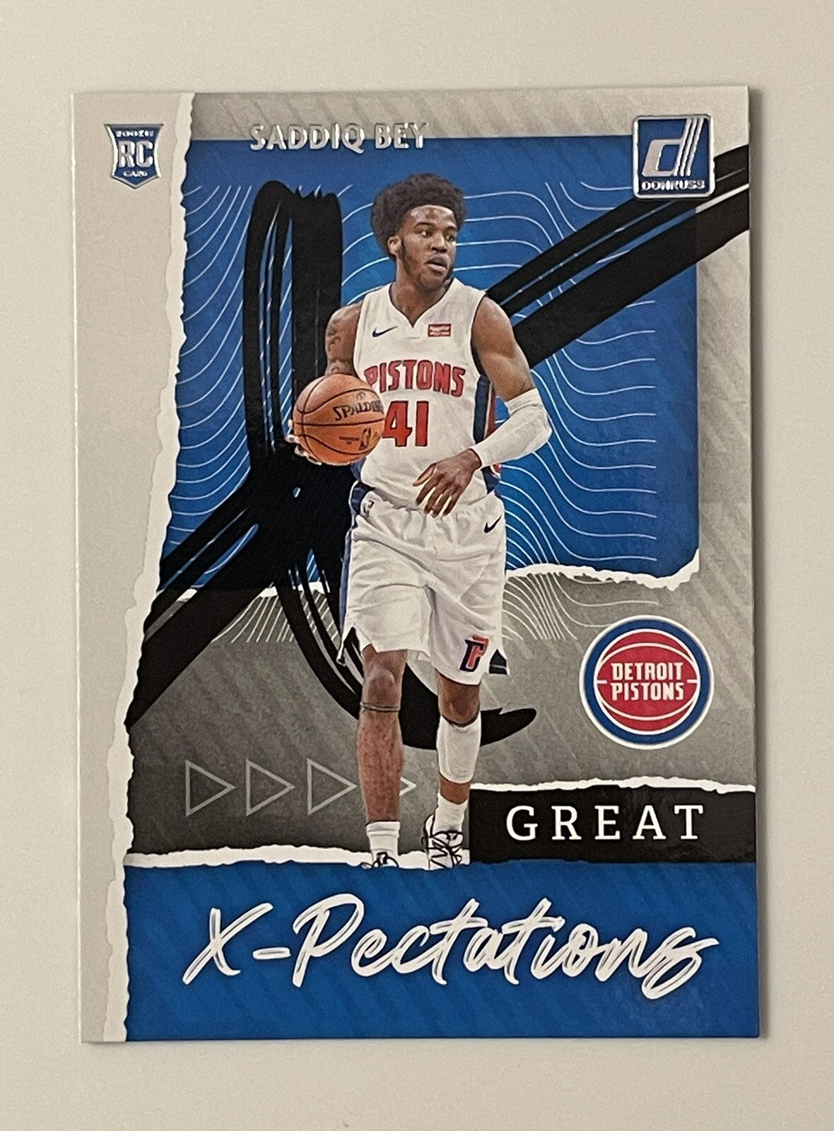 SADDIQ BEY RC - 2020-21 Donruss Great X-Pectations Rookie Card #19 - NBA Pistons