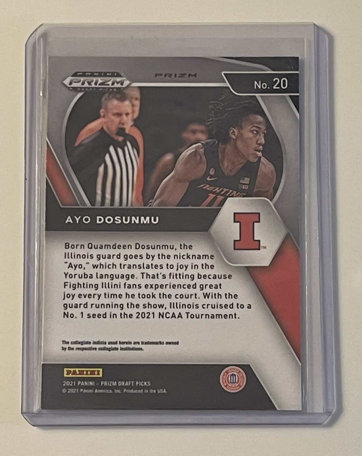 AYO DOSUNMU RC 2021 Prizm Draft Picks Cracked Ice Rookie Card #20 NBA Bulls