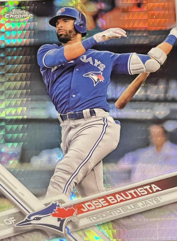 2017 Topps Chrome Prizm Refractor JOSE BAUTISTA MLB Toronto Blue Jays Card #171