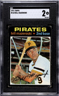 1971 Topps BILL MAZEROSKI Pittsburgh Pirates Baseball Card #110 NEW - SLAB SGC 2