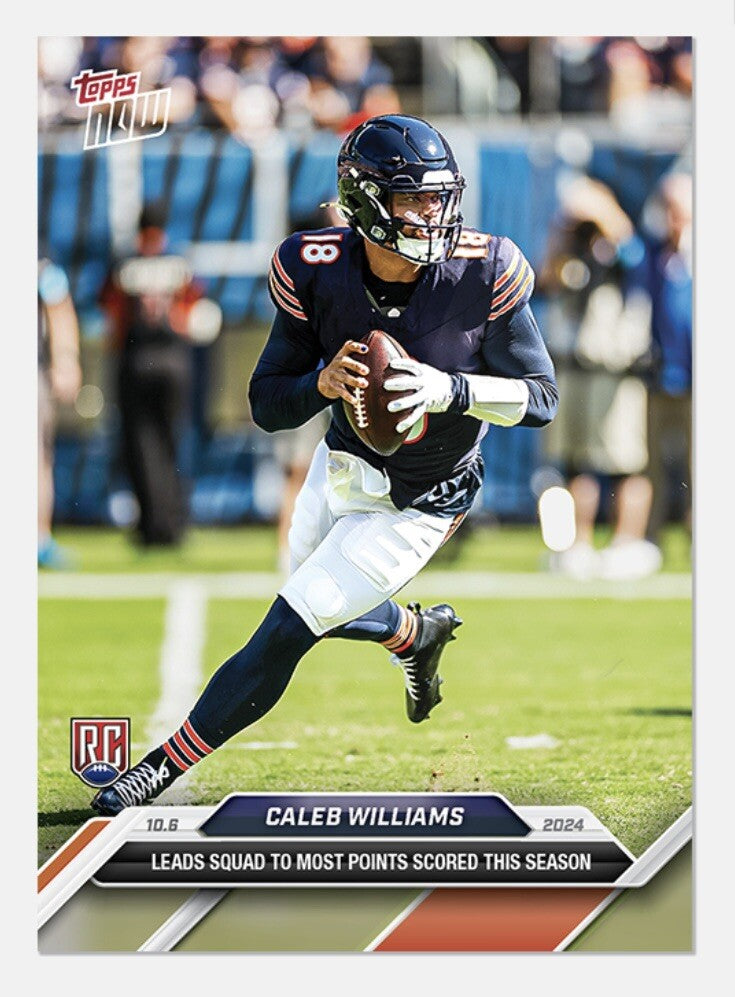 2024 Topps Now Football  Caleb Williams RC #8 NFL NFC Chicago Bears Rookie Card