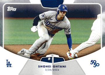 50/50 LIMITED EDITION! Shohei Ohtani MLB LA Dodgers 2024 TOPPS NOW Season HR #1