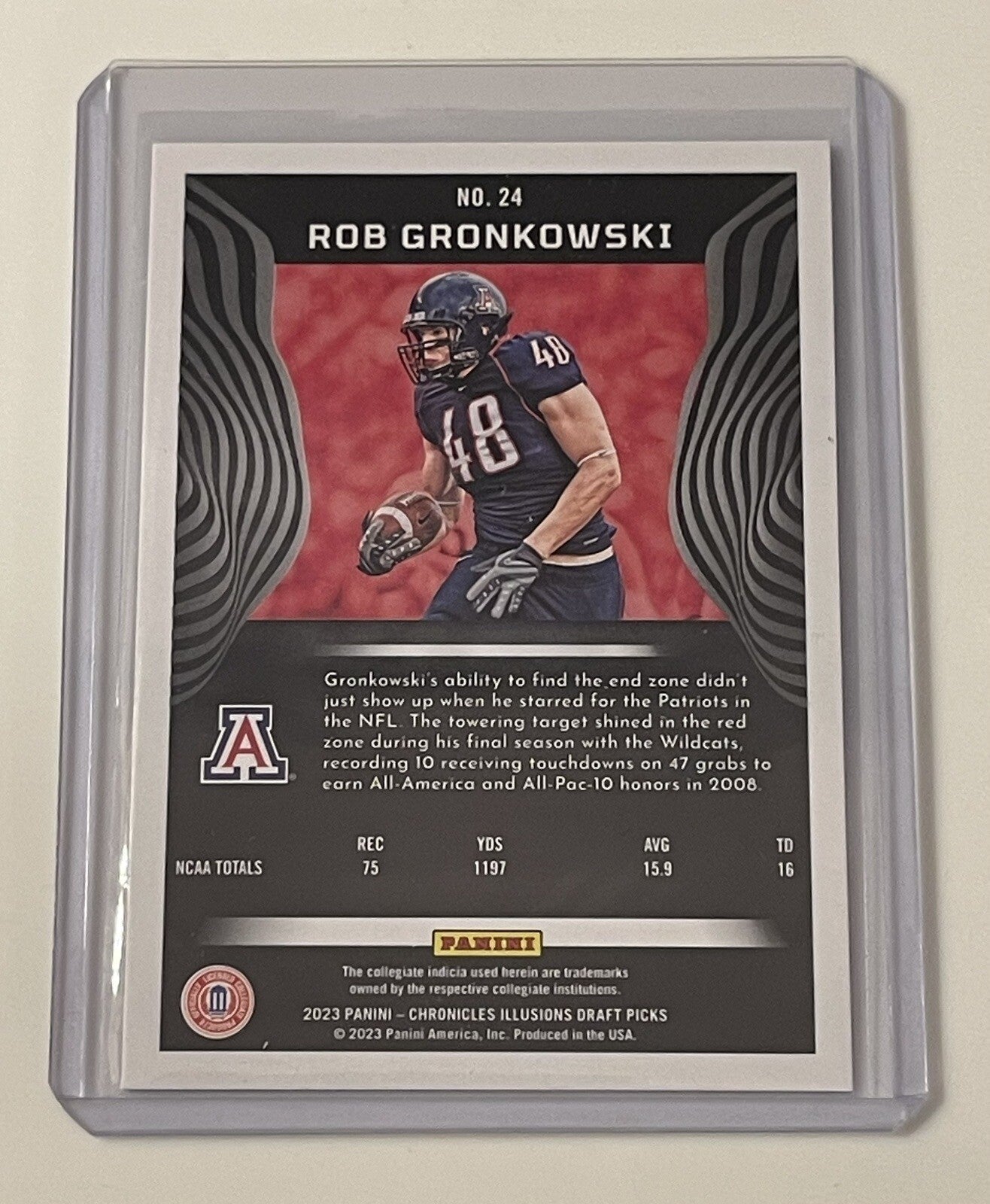 2023 Panini Chronicles Draft Picks - Illusions Rob Gronkowski Football Card #24